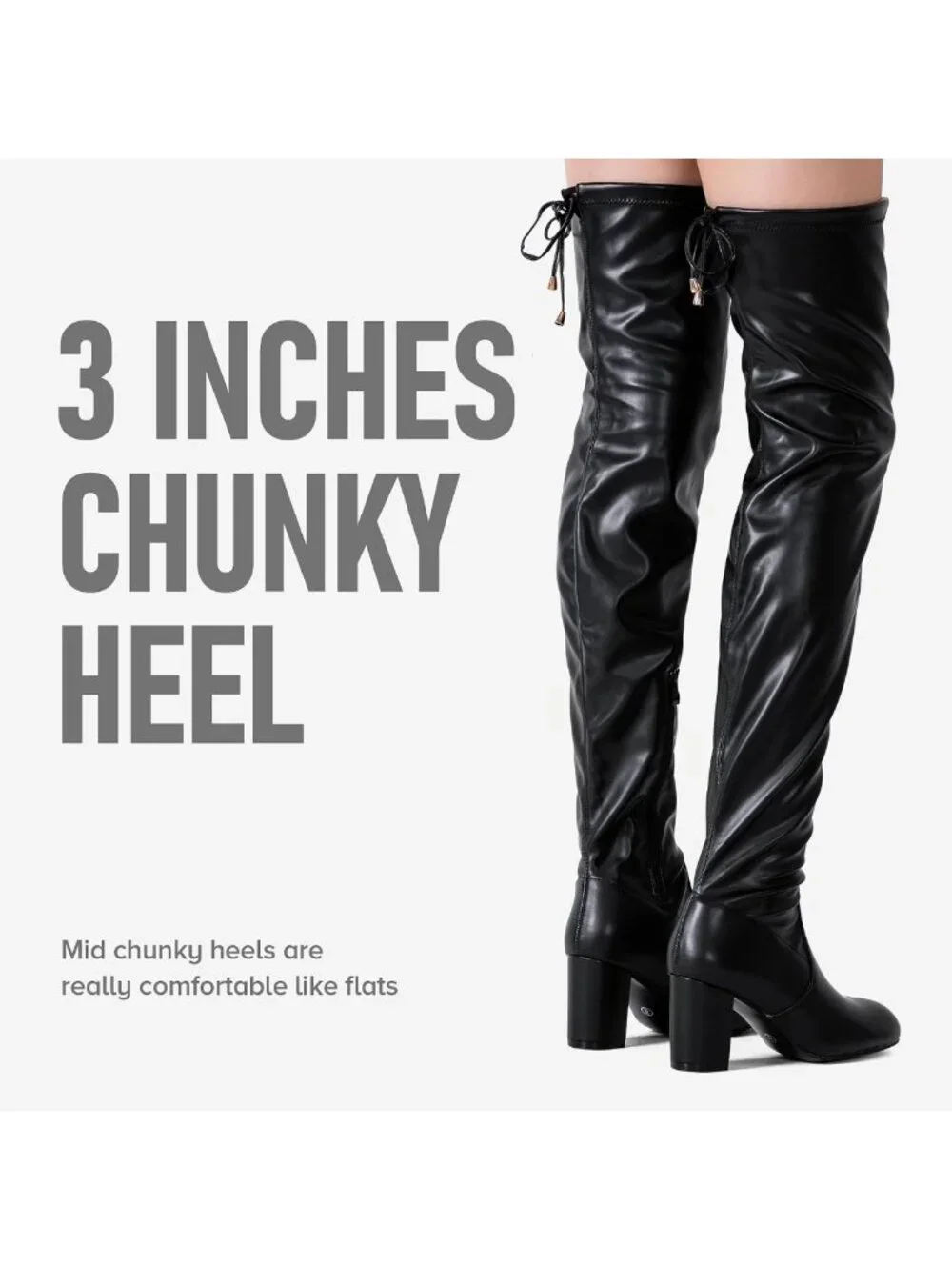 Cute Suede Thigh High Over the Knee Boots with High Heel & Inner Zipper